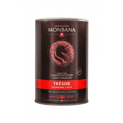 Горячий шоколад Monbana "Шоколадное сокровище" (Tresor de Chocolat) 1000 г, банка