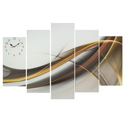 Часы настенные, модульные, серия: Интерьер, "Абстракция", 80х140  см