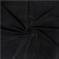 Лоскут «Велюр», на трикотажной основе, чёрный 100 × 180 см, 80% хлопок, 20% п/э