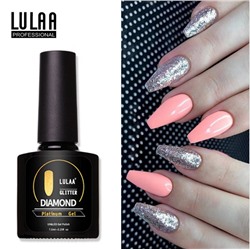 Гель лак с блестками Diamond LULAA 2019 цвета с 1 по 14