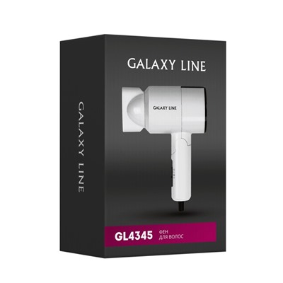 Фен Galaxy LINE GL 4345, 1400 Вт, 2 скорости, 2 температурных режима, концентратор,белый