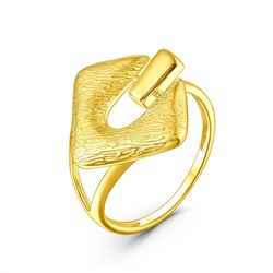 Кольцо из золочёного серебра (лимонная позолота) 1-562лз