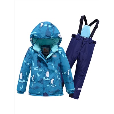 Горнолыжный костюм Valianly детский для девочки голубого цвета 9210Gl