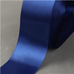 Лента атласная, 50 мм × 100 ± 5 м, цвет синий