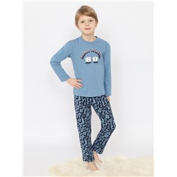 Пижама для мальчика (футболка, брюки) Синий
