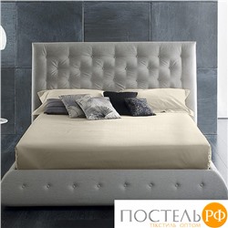 114911501-сгL12 Простыня Satin Luxe (без резинки) 150х215 бежевый