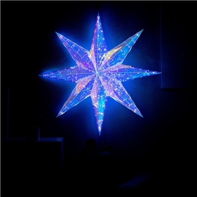 Светодиодная фигура «Звезда восьмилучевая» 80 см, пластик, 220 В, свечение белое