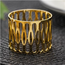 Кольцо для салфетки «Плетёнка», 4,5×3,5 см, цвет золотой