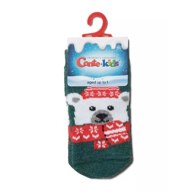 Conte-Kids Новогодние носочки "Белый мишка" для самых маленьких
