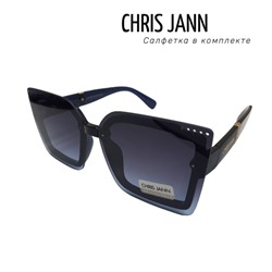 Очки солнцезащитные CHRIS JANN с салфеткой, женские, цвет синий с чёрным, 31930А-CJ0700, арт.219.124
