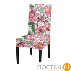 ЧХТР080-13250 Чехол на стул, универсальный, софттач, "Яркие краски весны", 40 см.