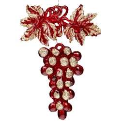 Елочное украшение Гроздь винограда красно-золотая AR1016R