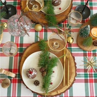 Скатерть "Этель" Нoliday decoration 149х180см, 100% хлопок, репс 210 г/м2