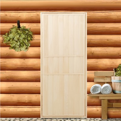 Дверь для бани и сауны "Экстра", вертикаль, коробка ЛИПА 180×80см