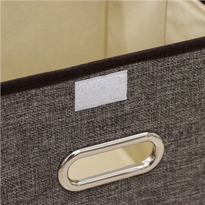 Короб стеллажный для хранения с крышкой «Офис», 25×25×25 см, цвет серый