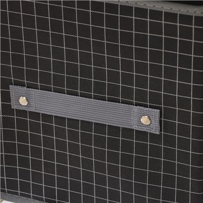 Короб стеллажный для хранения Доляна «Кло», 25×25×25 см, цвет чёрный