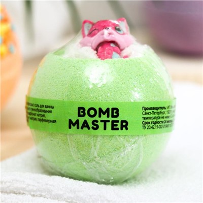 Бомбочка для ванн Bomb Master «Весёлые зверята» зелёная, 130 г 6628538