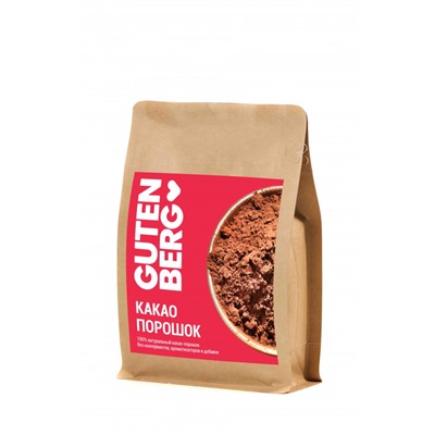 100% натуральный какао-порошок. Без консервантов, ГМО, ароматизаторов и добавок. уп. 200 г, шт