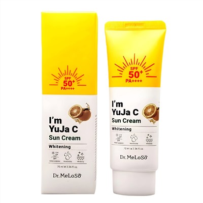 Dr.MeLoSo Крем для лица солнцезащитный отбеливающий / Im Yuja C Whitening Sun Cream SPF50+ PA+++, 70 мл