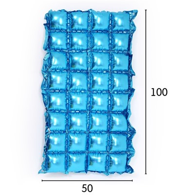 Панно фольгированное 74 х 142 см, 4 ряда, цвет голубой 7391292