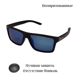 Солнцезащитные мужские очки BENTLEY, поляризованные, чёрные, зеркальные, 54132-Р2003 С1, арт.354.098