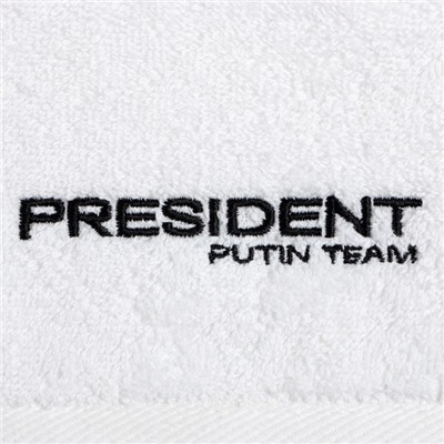 Полотенце махровое Putin team 30*60 см, цв. белый,  100% хлопок, 420 г/м2