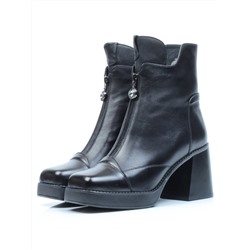 E28W-21A BLACK Ботинки зимние женские (натуральная кожа, натуральный мех) размер 38