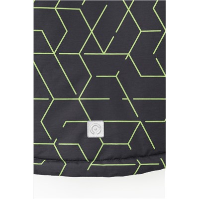 Куртка ВК 36087/н/3 Ал графит, зеленая геометрия