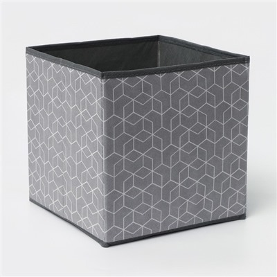Короб стеллажный для хранения Доляна «Фора», 25×25×25 см, цвет серый