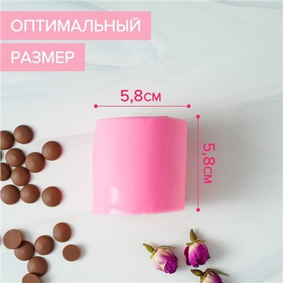 Силиконовый молд «Мишутка», 5,8×5,8× 5,5 см, цвет розовый