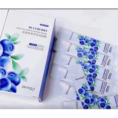 Bioaqua Blueberry Arbutin Moisturizing Mask Увлажняющая маска с экстрактом черники 4 мл*20 шт