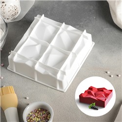 Форма для муссовых десертов и выпечки 16×15,5 см "Сладкие скалы", цвет белый