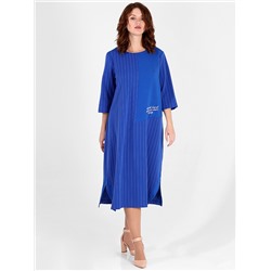 Платье синее больших размеров бренда МИШЕЛЬ Шик трикотажное