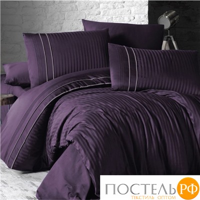 Постельное белье (Сатин де люкс) евро (Stripe Style Purple) (арт. N 044 Stripe Style Purple)