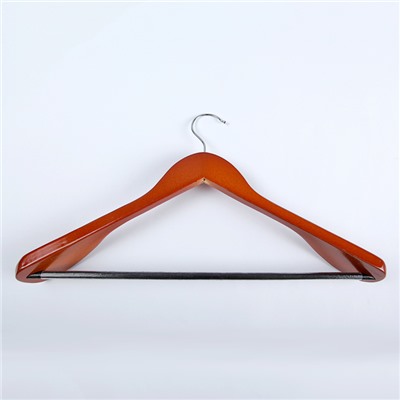 Вешалка-плечики с перекладиной для верхней одежды, размер 48-50, цвет орех