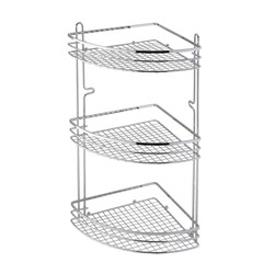 Полка Axentia Cassandra 3-х ярусная, угловая, настенная, 20х20, высота 46 см