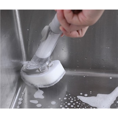 Автоматическая щетка для мытья посуды # C0HT1 # 1 ручка + 1 кисть + 3 губки.
