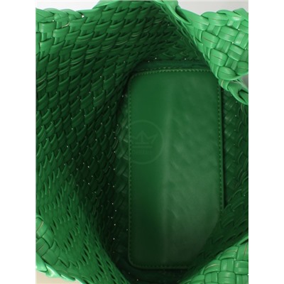 Сумка женская искусственная кожа BSK-21062  (плетенка),  1отдел+косметичка,  зеленый 255152