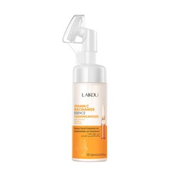 LAIKOU VITAMIN C NIACINAMIDE Пенка для лица с витамином С и силиконовой щеточкой, 120мл