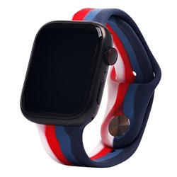 Ремешок - ApW Apple Watch 42/44/45мм силикон на кнопке (003) (multicolor)
