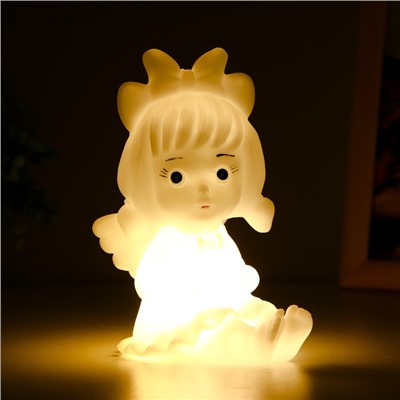 Ночник "Ангельская малышка" LED от батареек 3xLR44 белый 7х10х15см RISALUX