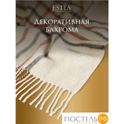 Estia  ТРЕВИ Плед беж-кор 150х200/10х2 см, 1 пр, 100% шерсть , 350 гр/м2