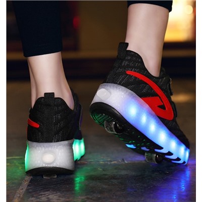 Роликовые кроссовки с LED подсветкой (два колеса) 198