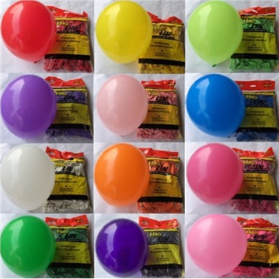 Н-р круглых воздушных шаров Haolin 25см 1-2 100 шт