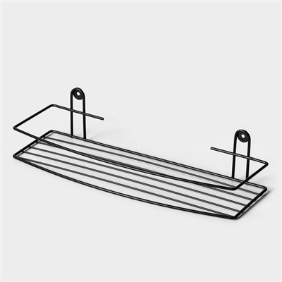 Полка для ванной прямая, 34×11,5×4,5 см, цвет черный