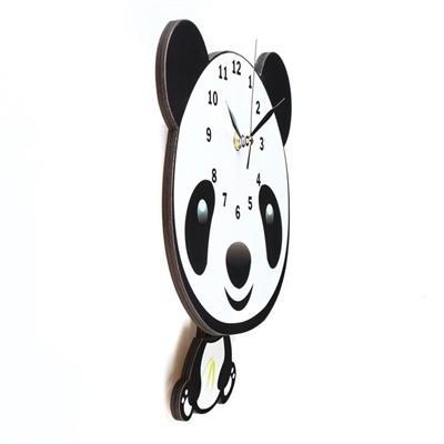 Часы настенные, серия: Детские, "Панда", с маятником, 22 х 26 см