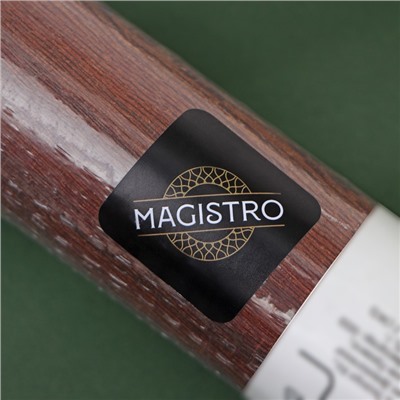 Скалка деревянная Magistro, 43×4 см, вращающаяся, с фигурными ручками, акация