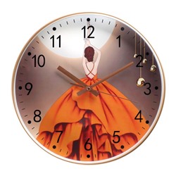 Часы настенные "Балерина", d-30 см, плавный ход