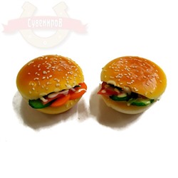 Магнит мягкий Гамбургер (ароматизированный) d-8 см, h-5 см