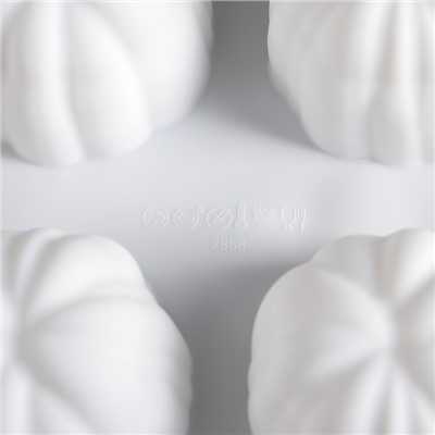 Форма для муссовых десертов и выпечки Доляна «Цветок», 30×17×5 см, 6 ячеек (d=7 см), цвет белый